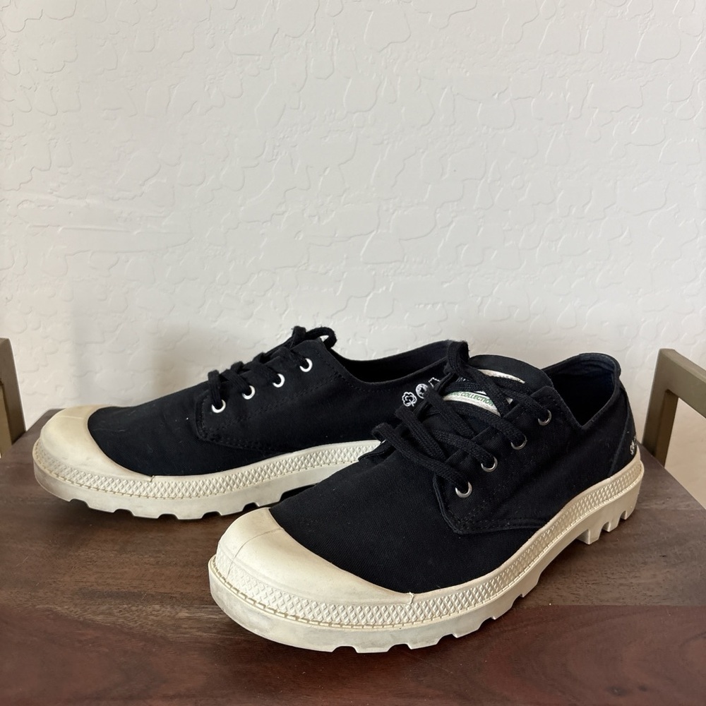 Palladium Shoes 11.5 Womens Organic Collection Black Canvas Lace Up Mens 10